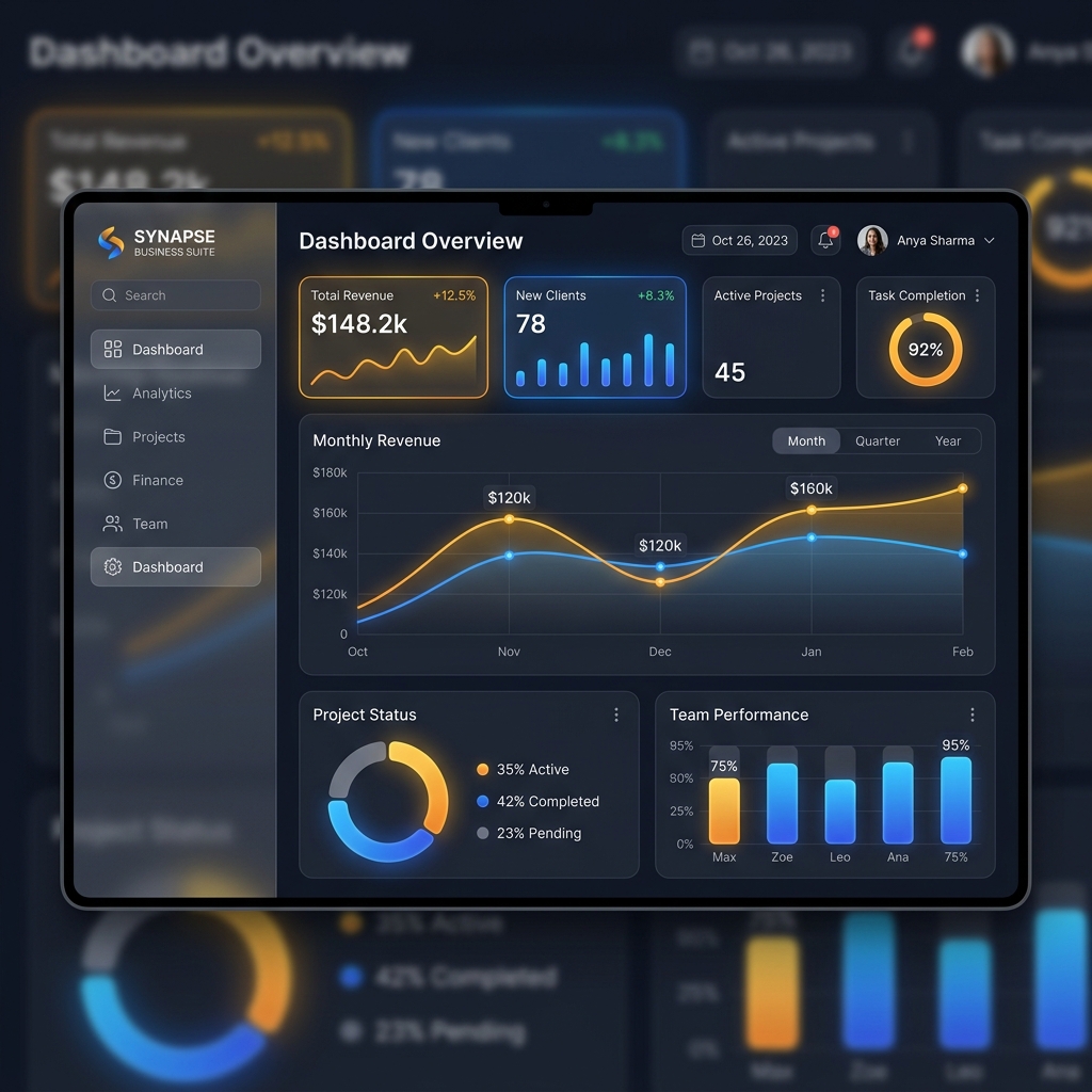 Zygma Dashboard Mockup